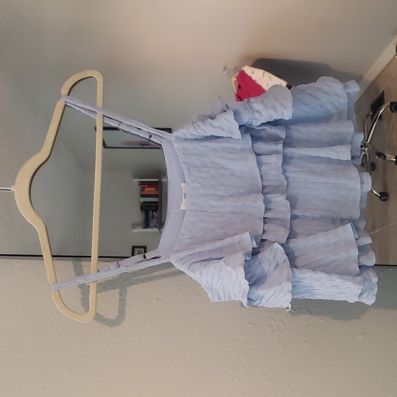 Blue Ruffled Cami Top - Picture 3 of 6